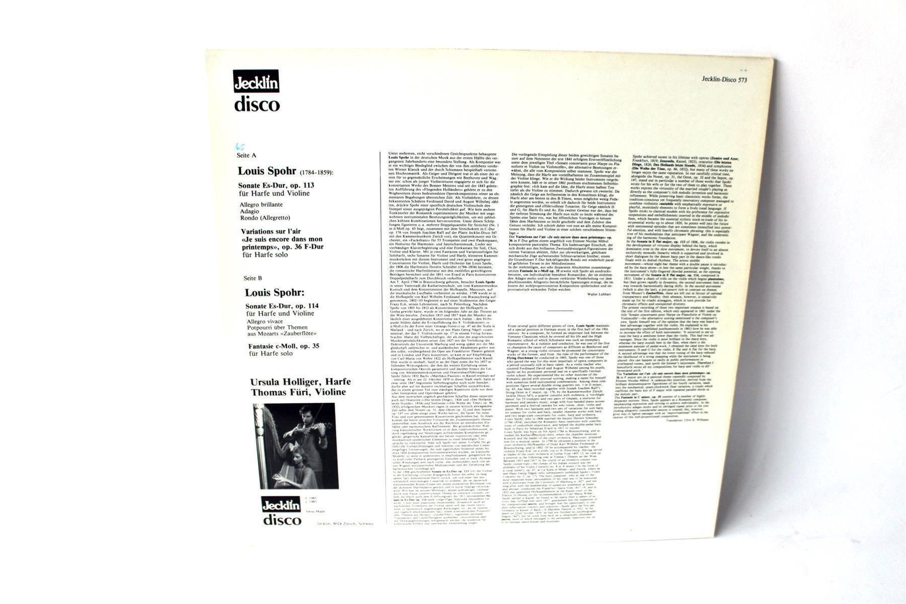 Strumenti musicali: LOUIS SPOHR: Harfe Und Violine – Usato da Bern venduto da kultiges 7