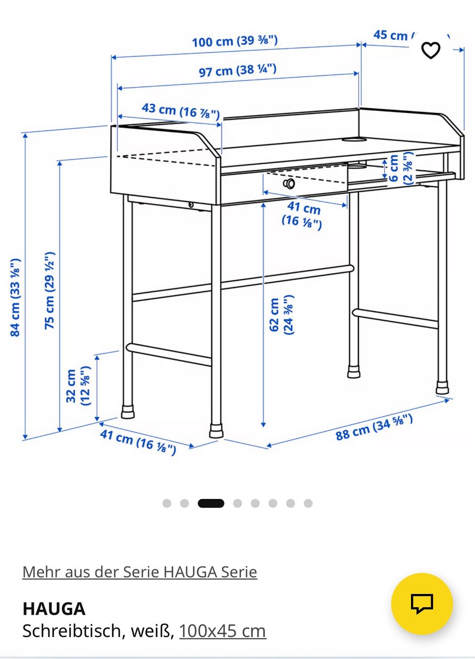 Ikea Scrivanie: IKEA HAUGA Sekretär 100x45cm – Usato da Zürich venduto da dav_fdh2 1