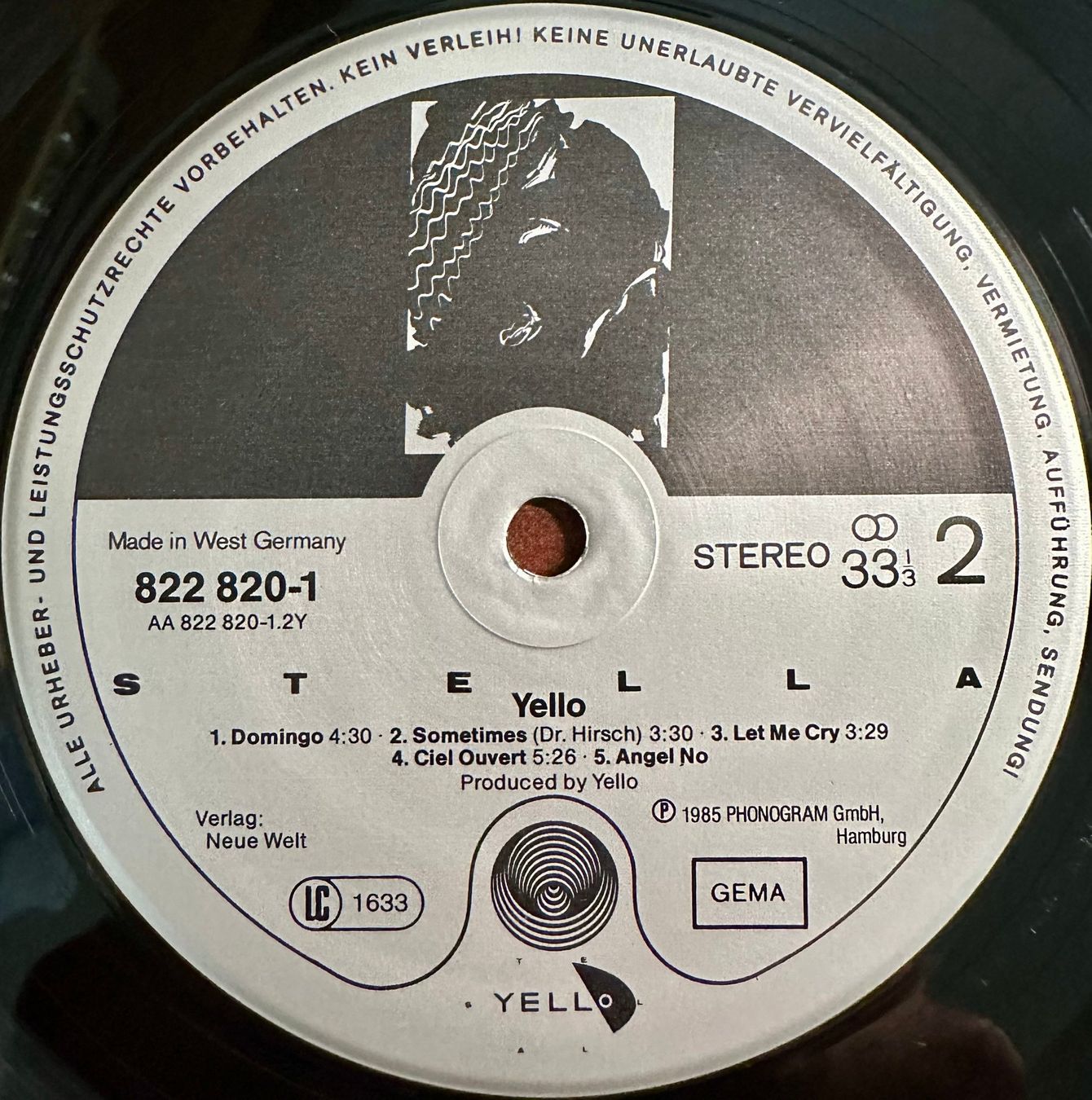 Dischi in vinile: Yello - Stella // LP: VG++; Sleeve: VG++ – Usato da Zürich venduto da saltbee 3