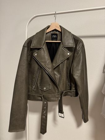 Veste Zara Grise Taille XL - Style Pardessus En Coton - état Quasi Neuf