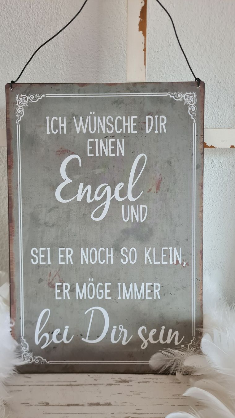 Schilder: Shabby- chic Schild Engel.... – Neu und originalverpackt aus Böttstein von decodor-angi 2