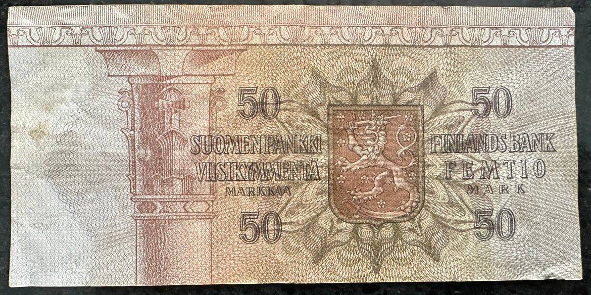 Banconote: Finnland 50 Markkaa Geldschein, 1977 – Usato da Beringen venduto da Mantafisch1 1