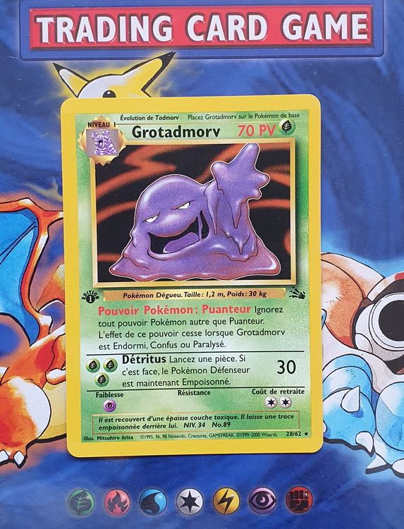 Carte Pokémon Grotadmorv (Fossile) 28/62 1ère édition (Neu (gemäss ...