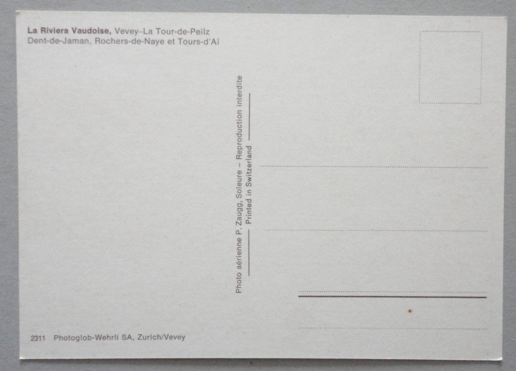 Cartoline postali: La Riviera Vaudoise – Usato da Fétigny venduto da Billy2miny 1