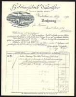 Rechnung Winterthur 1897, Gelatinefabrik