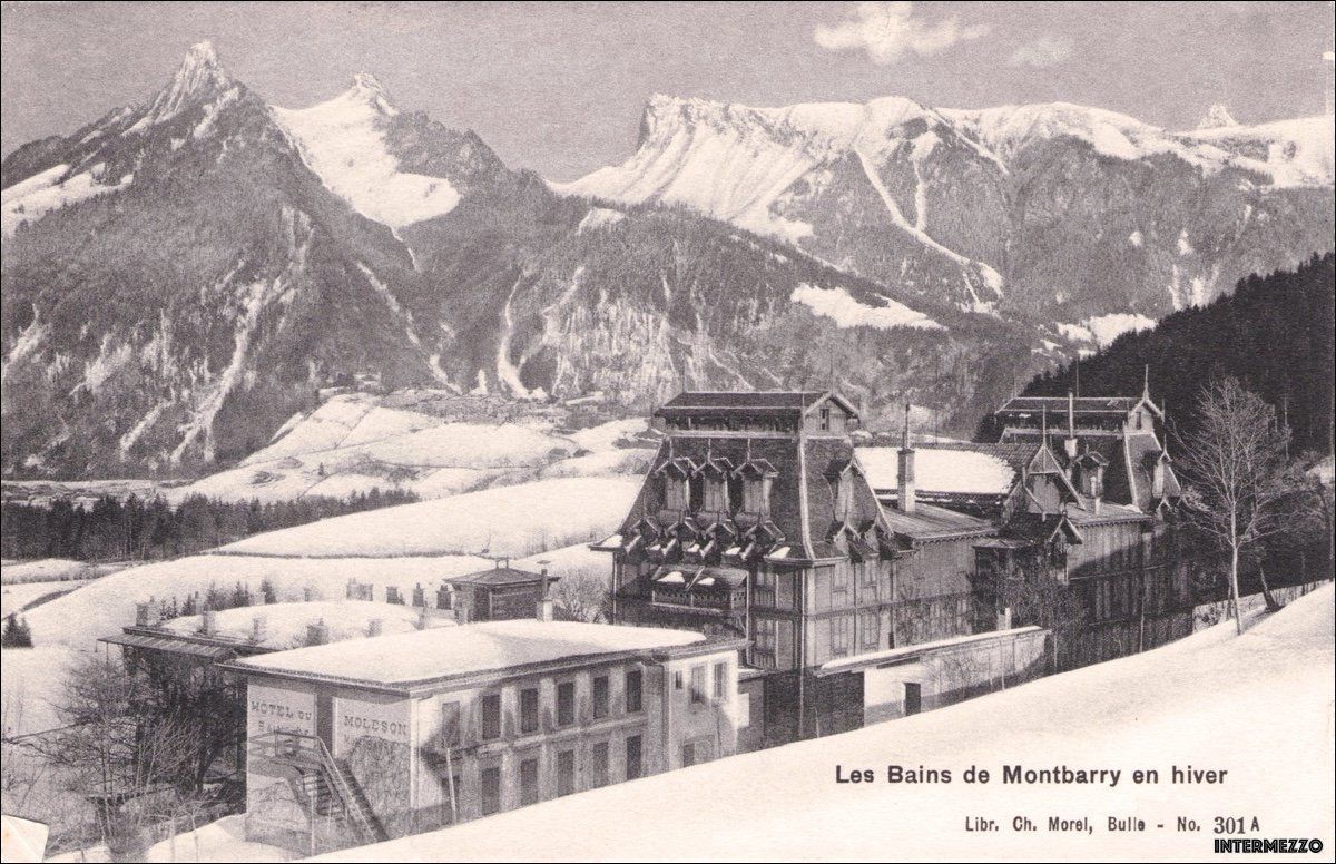 Cartoline postali: Montbarry FR // Les Bains // Winter – Usato da Basel venduto da intermezzo12