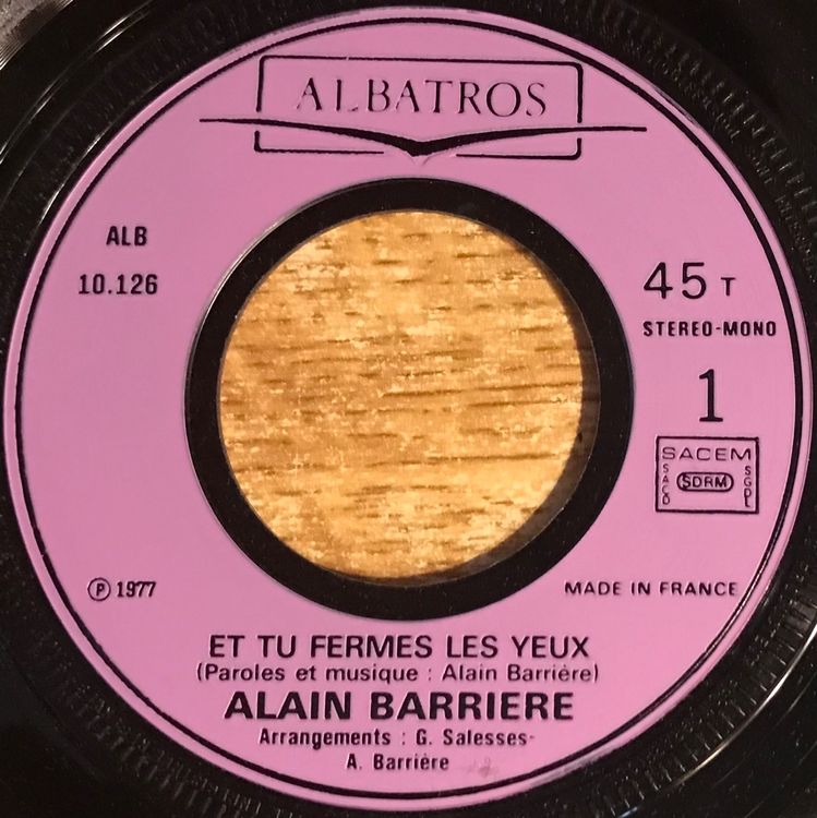 ALAIN BARRIÈRE ET TU FERMES LES YEUX Kaufen auf Ricardo