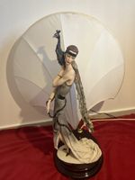 Giuseppe Armani Lampe "Dame mit Pfau" Seltenes Sammlerstück