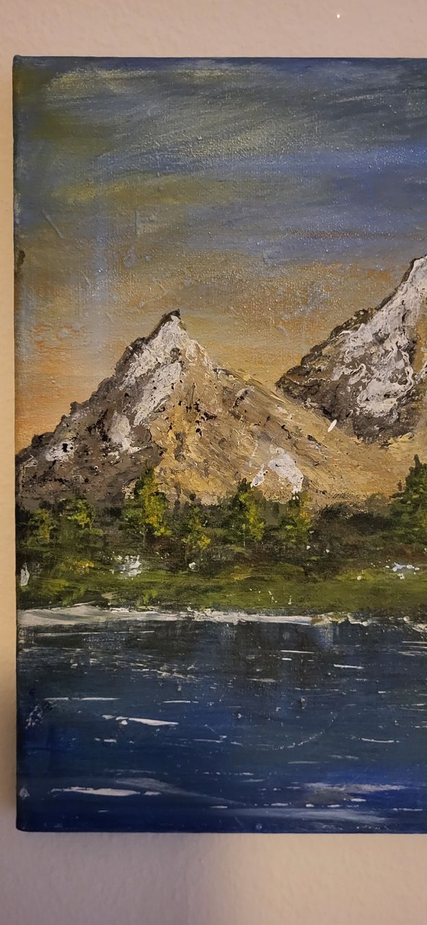Foto & Immagini: Bergsee mit Berglandschaft handgemalt – Nuovo (secondo la descrizione) da Meggen venduto da car_rxl6 1