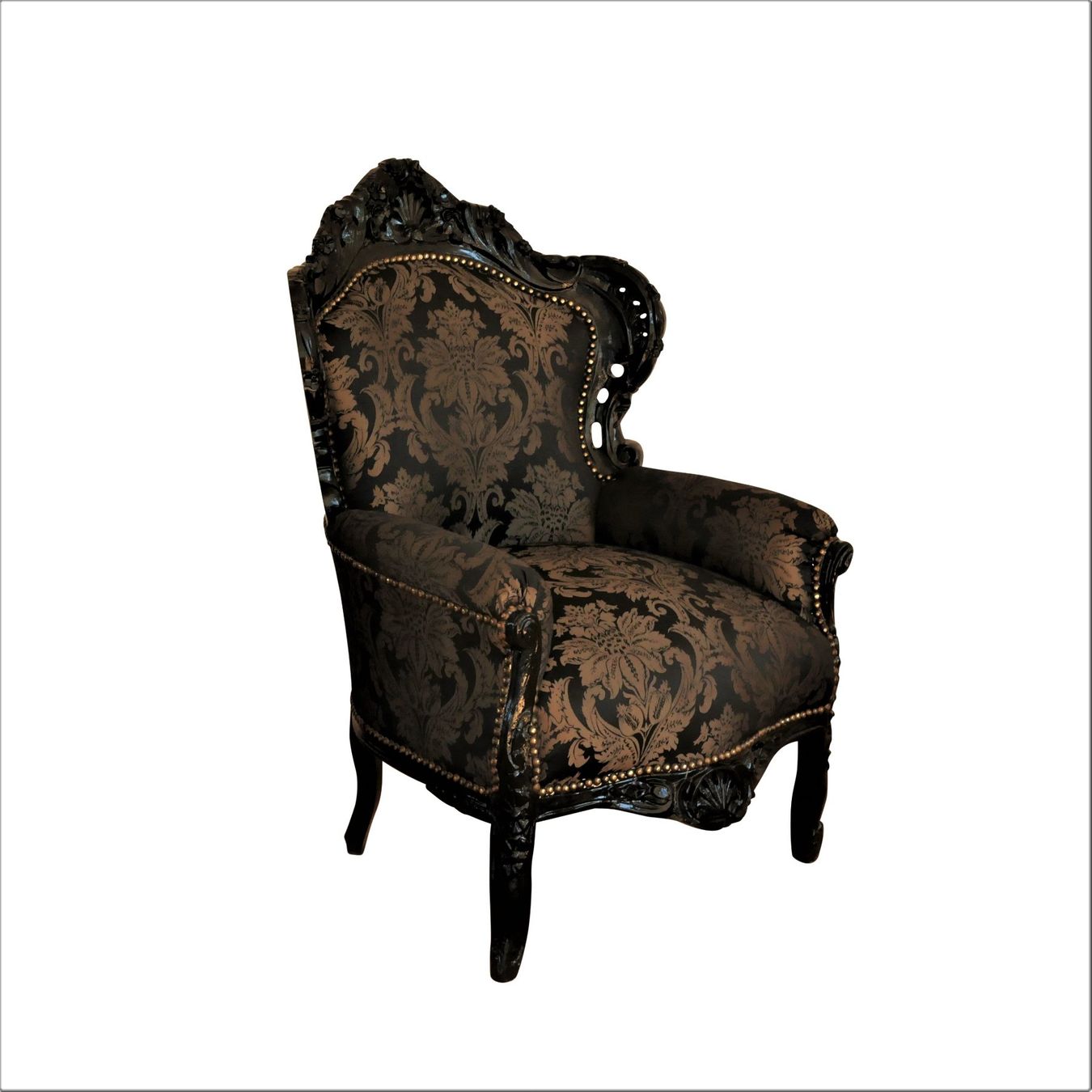 Fauteuils: Barock Lounge Sessel schwarz gemustert – Neuf (Voir description) à Wallisellen par kingschair 2