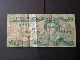 Eastern Caribbean 5 dollars