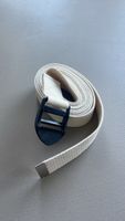 Yoga-Gurt beige mit schwarzer Schnalle neu