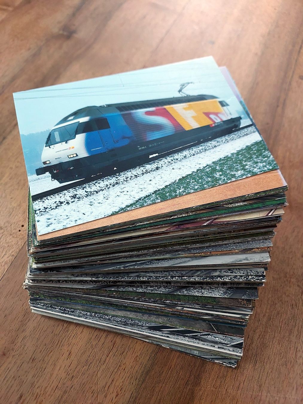 Cartoline postali: 200 verschiedene Eisenbahn-Ansichtskarten Schweiz/SBB – Usato da Schönenwerd venduto da Steidi