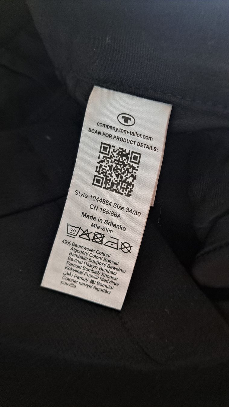 Tom Tailor Pantaloni: Damenhose Tom Tailor Schwarz Grösse 34 – Nuovo (secondo la descrizione) da Seengen venduto da ja6_65wp 4