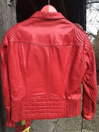 Motorrad Lederjacke Damen ERBO Leopard 
