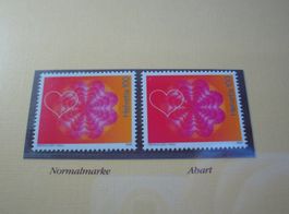 Abart "Glückwünsche" 2009, **, Rosette Dunkelkarminlila