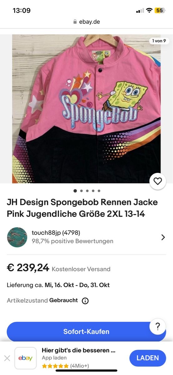 Jacken: JH Design Jacke Sponge Bob, Gr 132, rar – Neu (gemäss Beschreibung) aus Zürich von linlin02 8