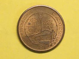 Münze USA, World's Fair Seattle 1962, Sapce-age