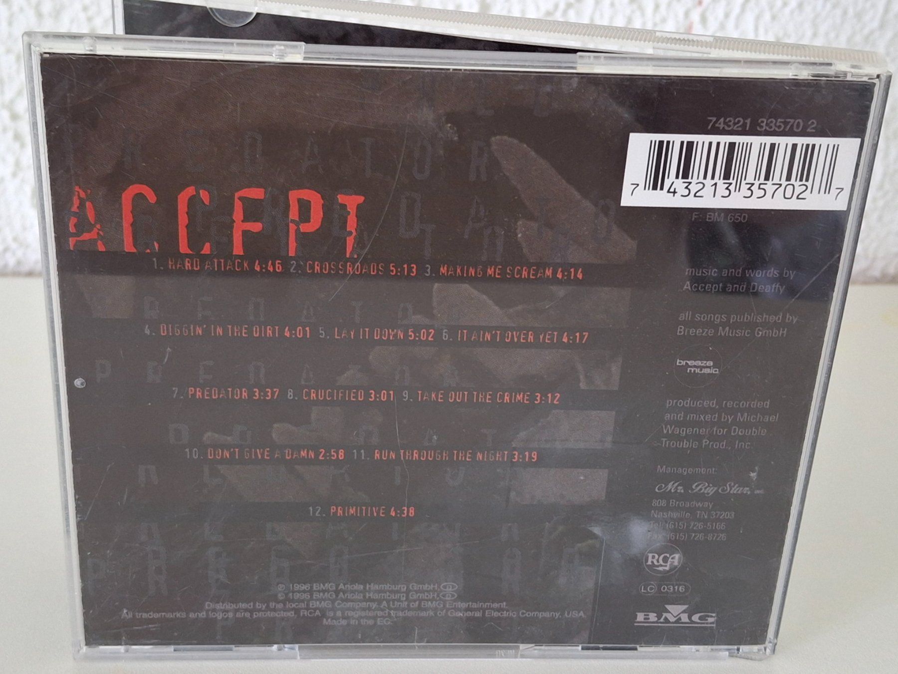 CD: CD Accept - Predator – Usato da Aarberg venduto da Jackup1 1