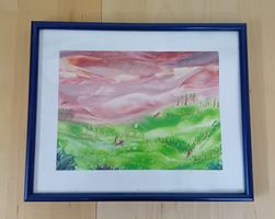 Handgemaltes Landschaftsbild signiert 31 × 25 cm