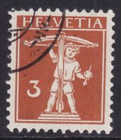SBK-Nr. 137 (Tellknabe, braunorange 1917) gestempelt