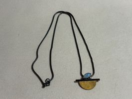 Kette 44 cm Lang mit OPALANHÄNGER 925 Silber