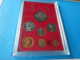 Grossbritannien 1977, Silver Jubilee, Münzsatz unzirkuliert
