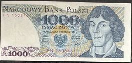 Polnische Banknote 1000 Zloty - Rarität - 1982 - Top!
