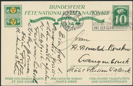 1925 - Pro Patria - Bundesfeierkarten - 1. August - deutsch