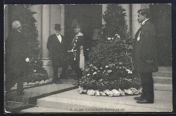 Cartoline postali: Bern, Kaiser Wilhelm II. beim Bundespala – Usato da Berlin venduto da bartko-reher