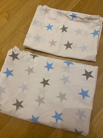 Kinder Bettbezug Jungen Sterne Baumwolle 135x100, 40x60cm