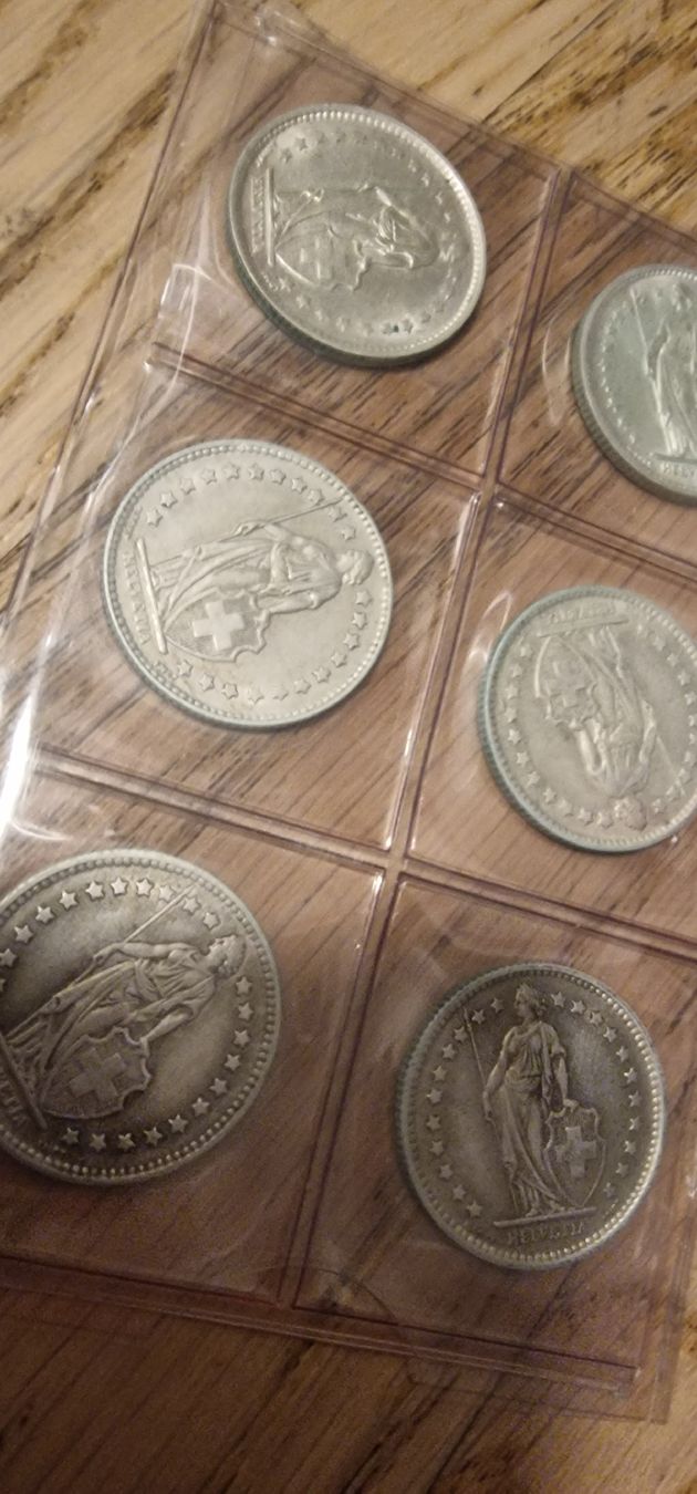 Alle Münzen: 6x 1.- schweizer silber münzen – Gebraucht aus Arbon von sar_l7ll 1