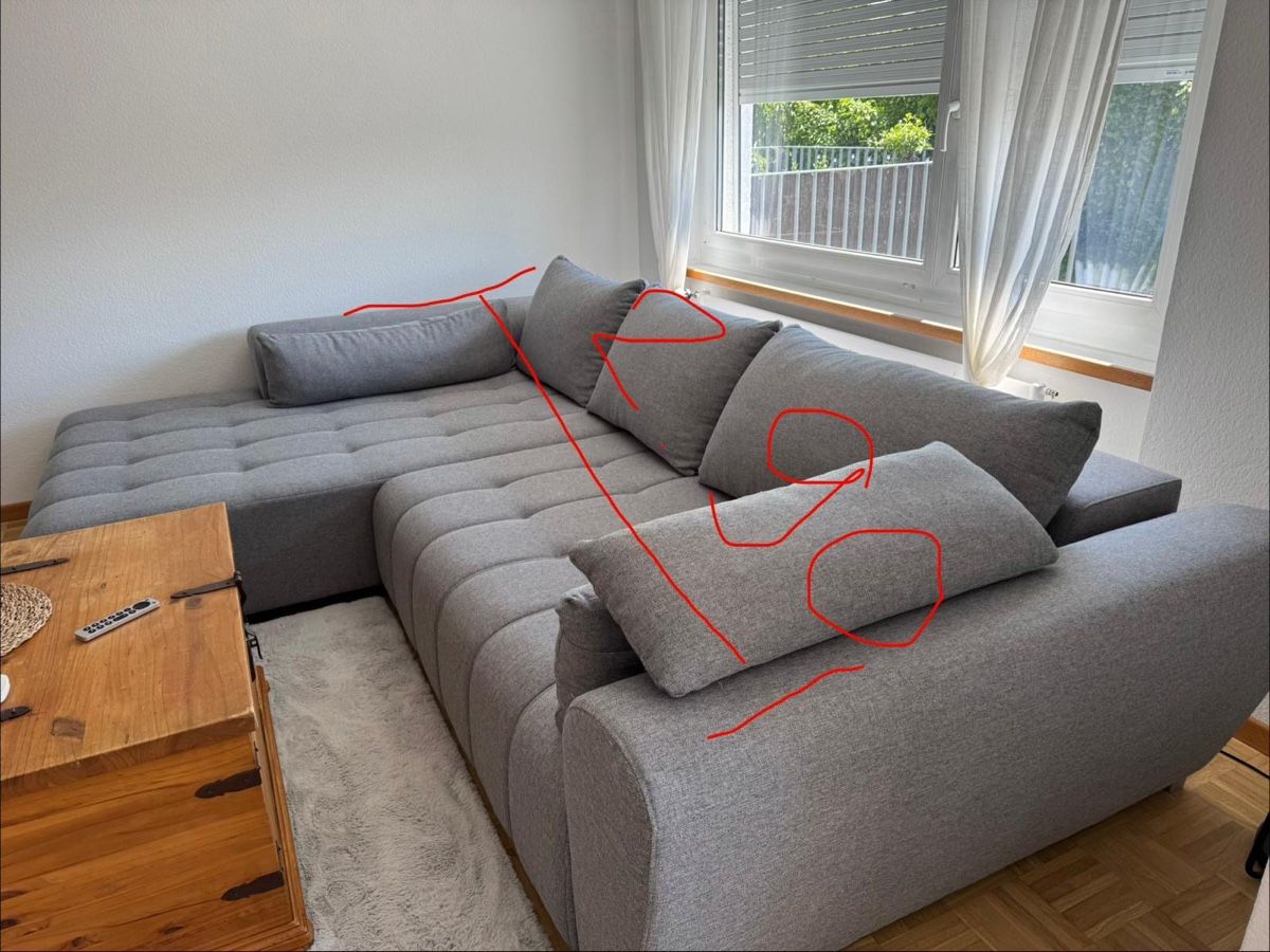 Sofas: Ecksofa grau 304x218 cm – D'occasion à Bronschhofen par evan.mastrangelo