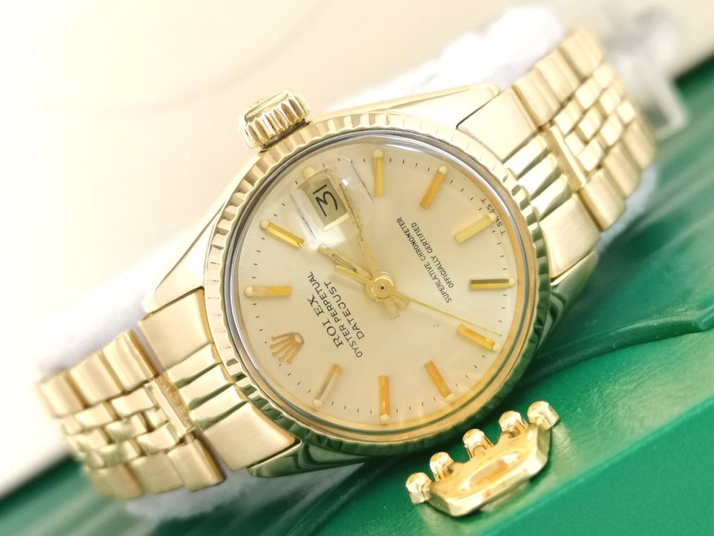 Rolex Orologi: Rolex Oyster Perpetual Datejust 18K Gold neuwertig ref.6517 – Nuovo (secondo la descrizione) da Nottwil venduto da Kaufen003 1