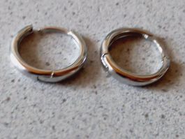 2 Creolen Ohrhänger 925 Sterling Silber  1,1g