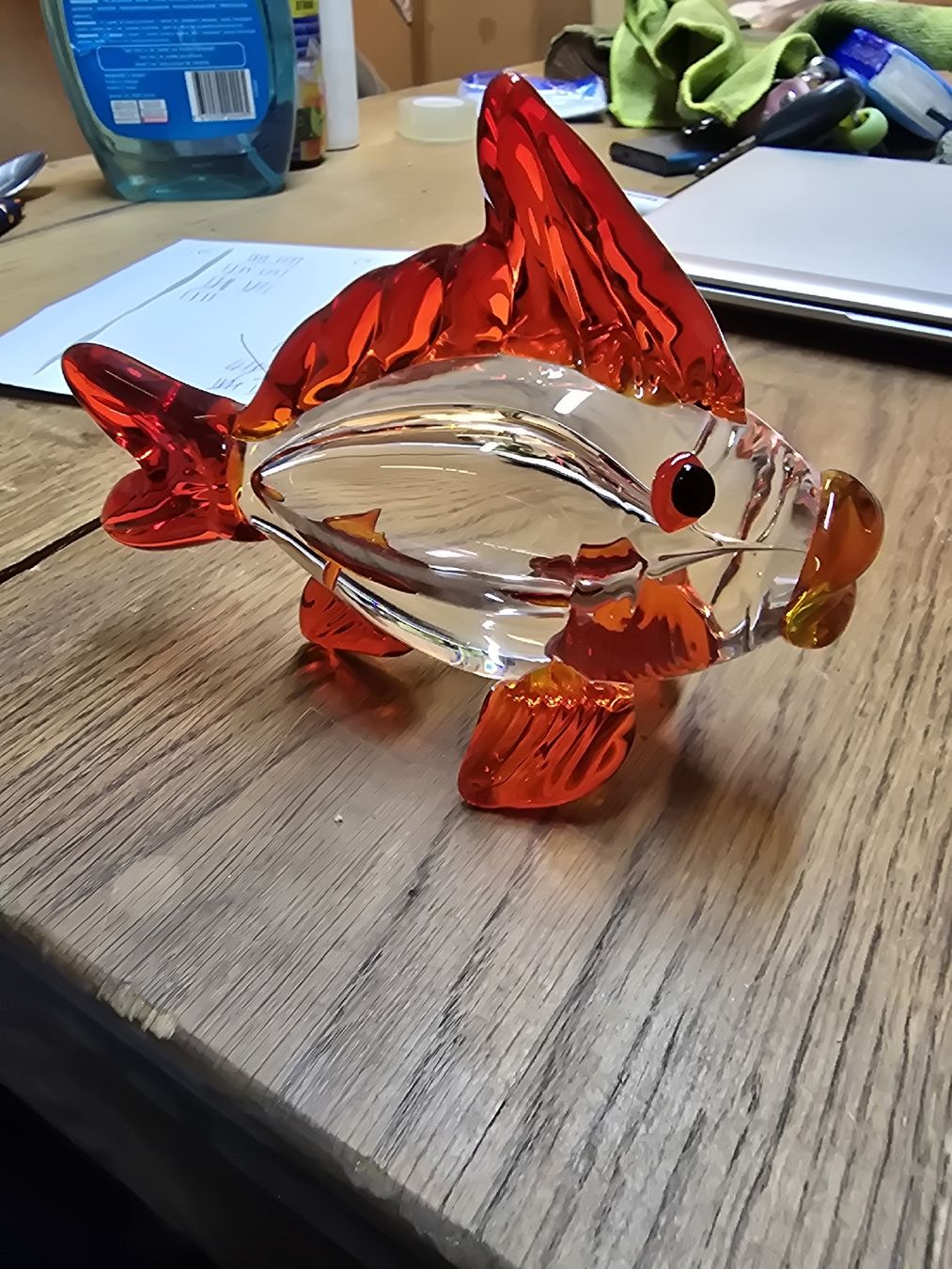 Murano Statuette: Roter Murano Glasfisch (Q) – Usato da Rorschach venduto da TimelessTrading