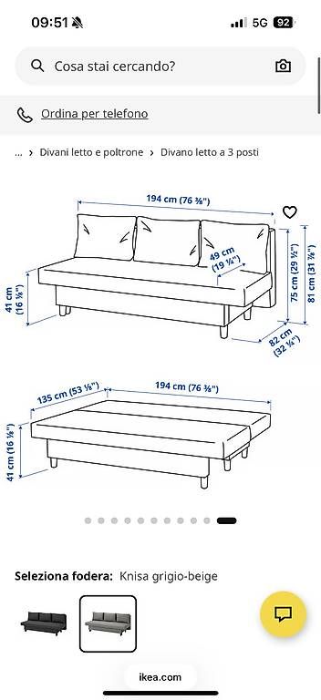 Sofas: Vendesi divano letto IKEA – D'occasion à Lumino par mat_9fdf 1