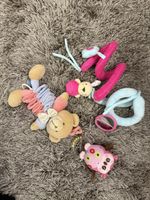 Set aus 3 Babyspielzeugen – Musikbär, Wagenanhänger & Rassel