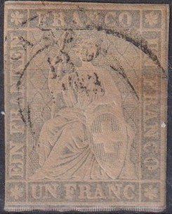 Alle Briefmarken: Schöner Strubel 27D, Ortsstempel++++ 1300.-++++ – Gebraucht aus Samnaun-Compatsch von Marken-Murk