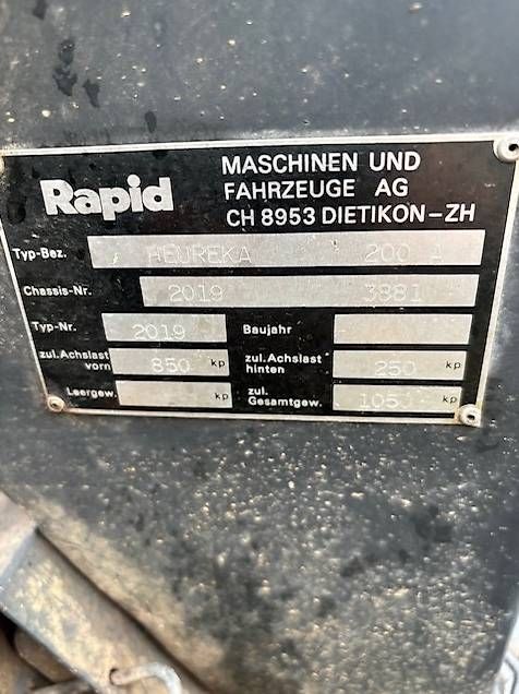 Rapid Trattori: Tracteur Heureka Rapid 4/4 – Usato da Vuiteboeuf venduto da Marguerite-Lise 6