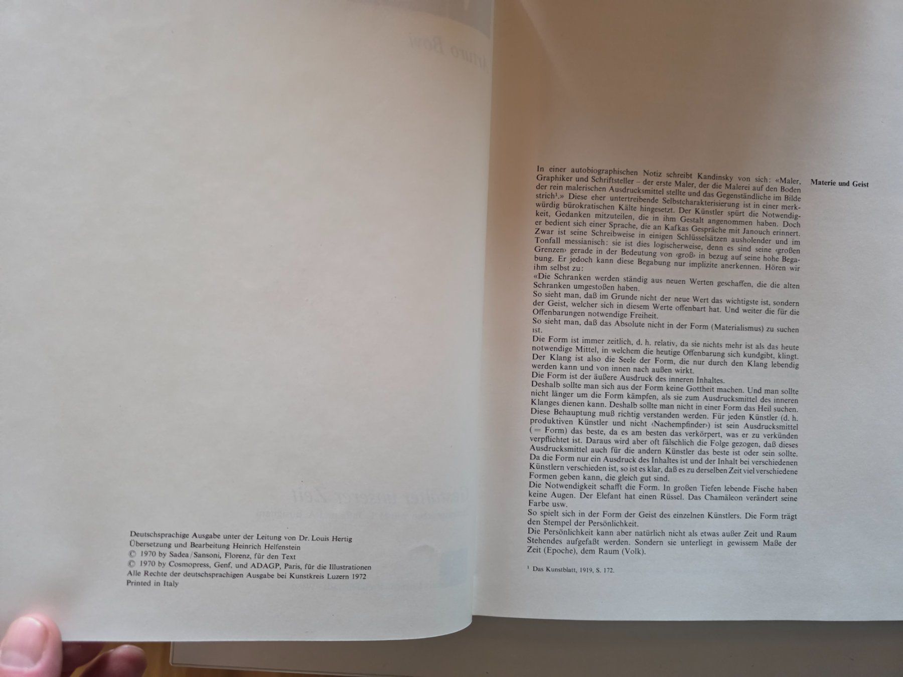 Libri: Wassily Kandinsky - Gestalter unserer Zeit - 1970 – Usato da Walterswil BE venduto da Lonitti 7