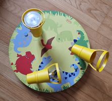 Deckenlampe Kinderzimmer Dinosaurier Motiv gelb 3 Spots