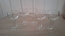 5 vintage Schnapsgläschen