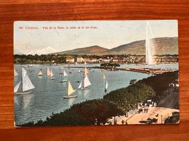 Postkarte Genf Rue de la Rade Litho 1910  (P629)