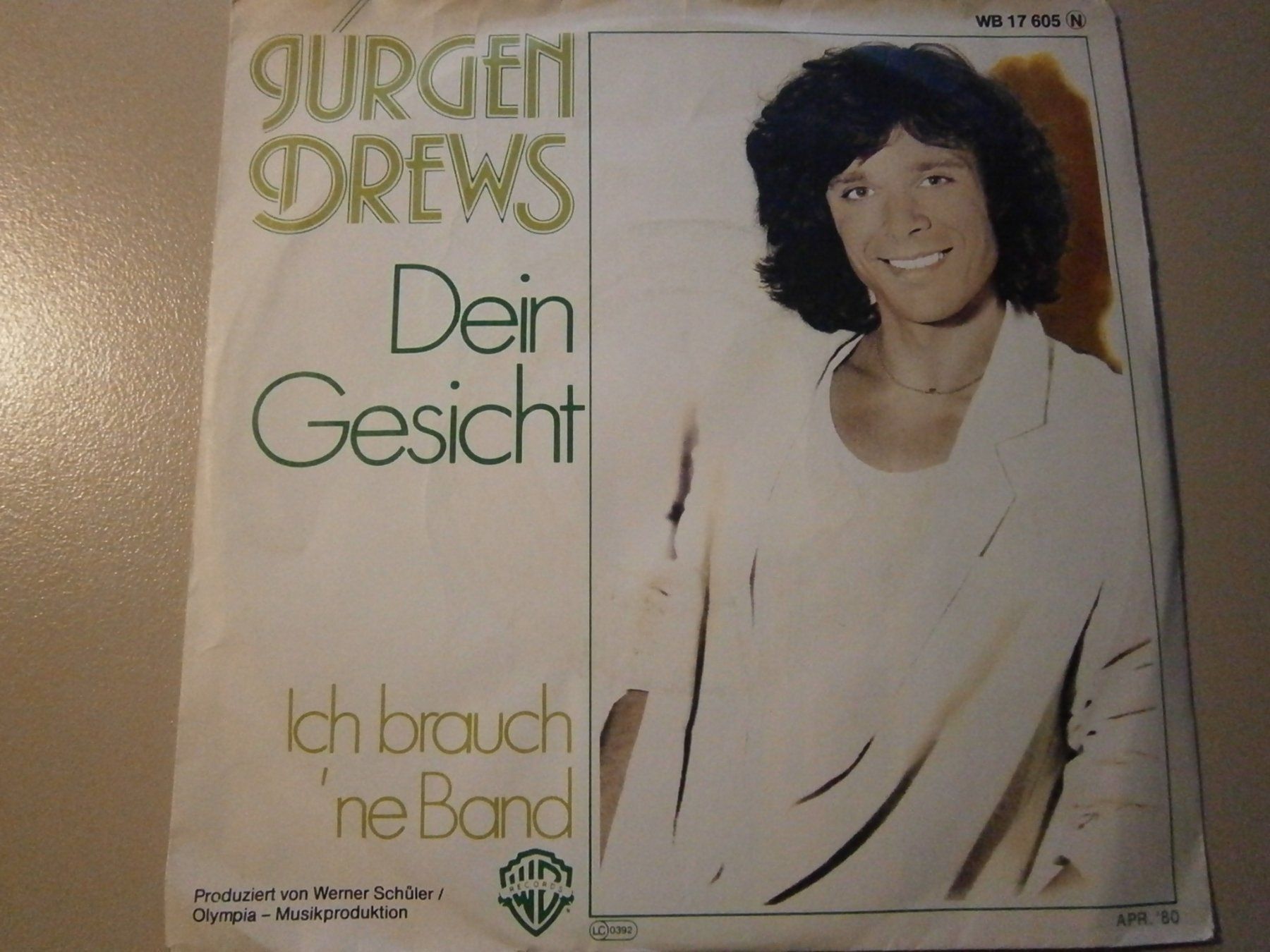 Dischi in vinile: Vinyl-Single Jürgen Drews - Dein Gesicht – Usato da Langenthal venduto da Modo39