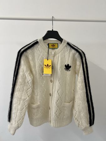 Gucci x Adidas Cardigan S/M Schurwolle Neu Designer Streetwe