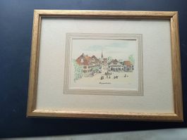 Bild, gerahmt, Herzogenbuchsee, Hotel Sonne, Kirchgasse