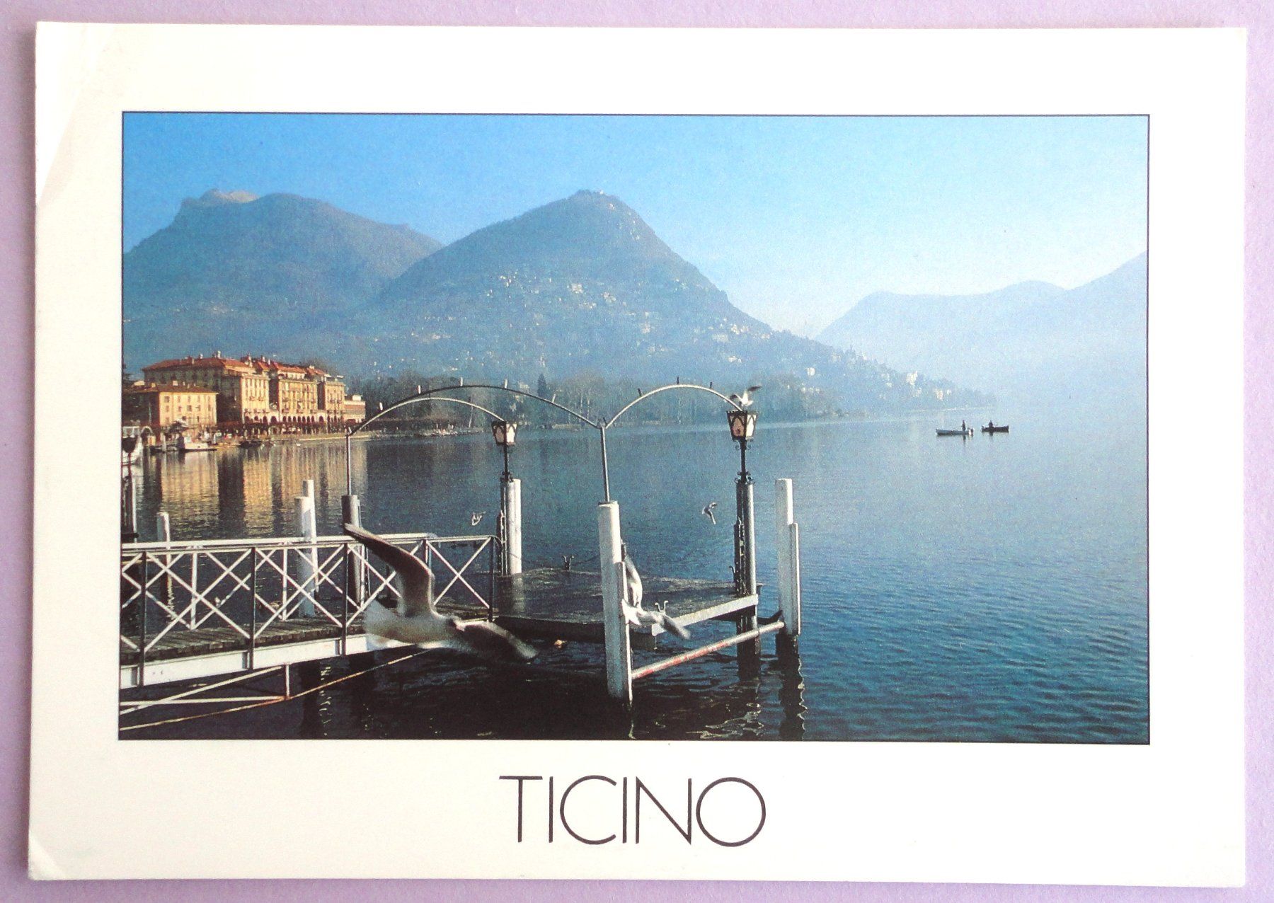 Ansichtskarten: Lago di Lugano e Monte Brè – Gebraucht aus Fétigny von Billy2miny