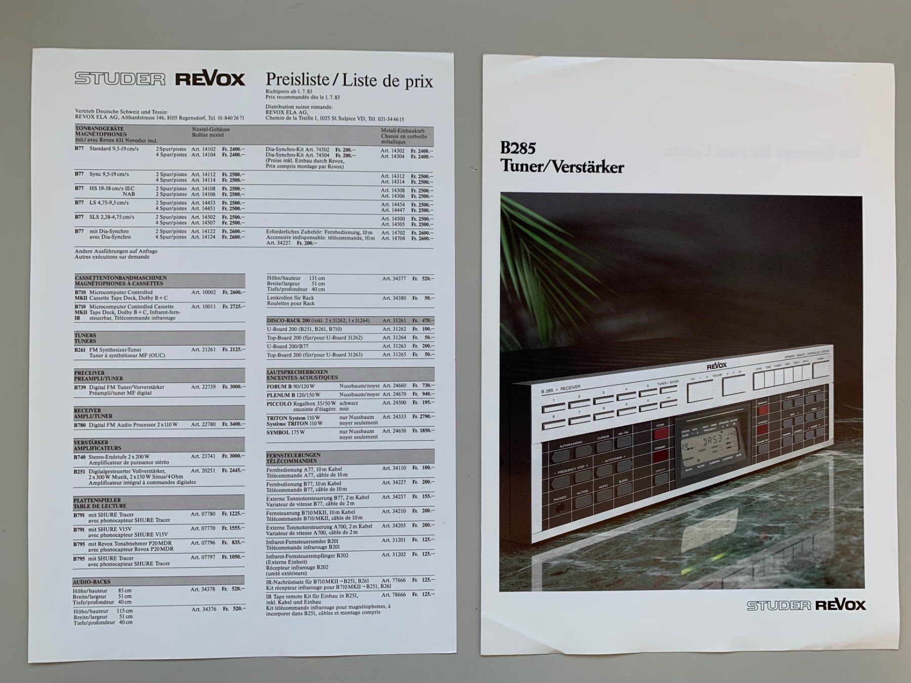 Dokumente: ORIGINAL VINTAGE STUDER REVOX KATALOG 1983 – Neu (gemäss Beschreibung) aus Seuzach von torensu 3