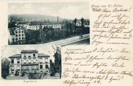 St. Gallen  SG  mit Augenklinik       um  1 9 0 4